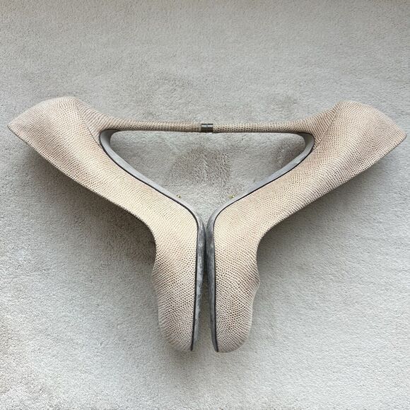 Sergio Rossi Piper Kalika Tan Nude Stiletto Heel Pump Women EU 38 US 7.5-8 Italy - Picture 6 of 16